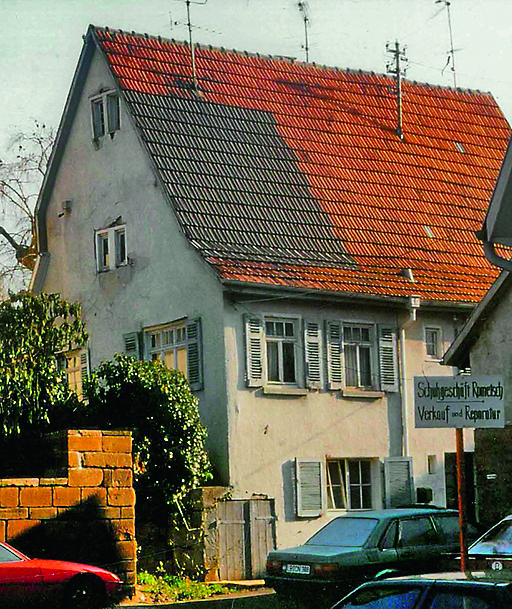 Firstständerhaus in der Kirchstr. 42, Gerlingen vor der Sanierung im Jahr 1993