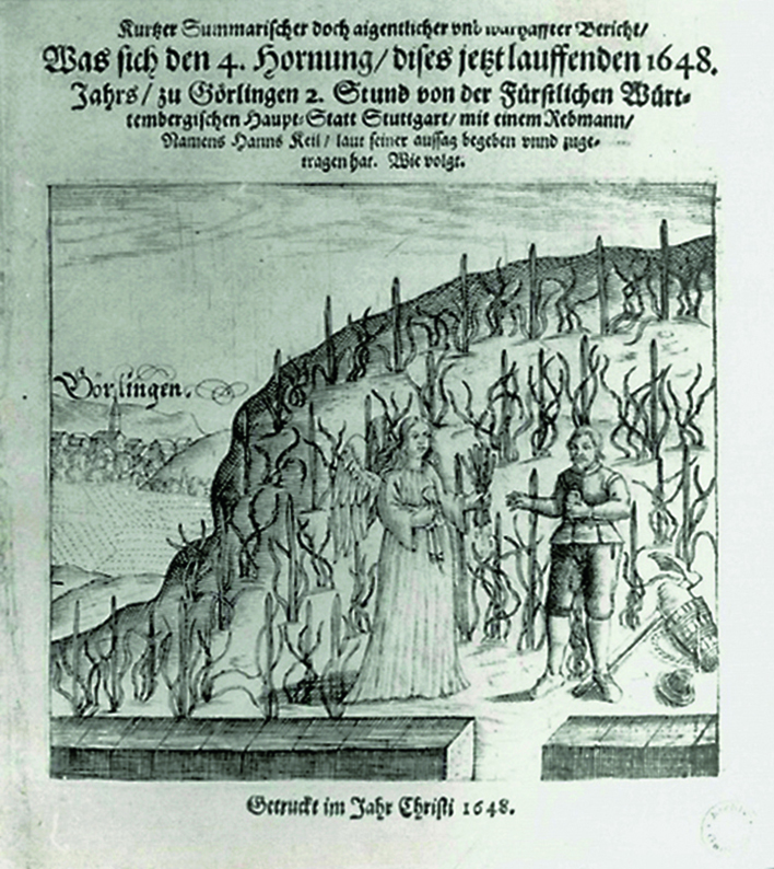 Erste Seite der Flugschrift von 1648 über die Engelserscheinung von Hans Keil
