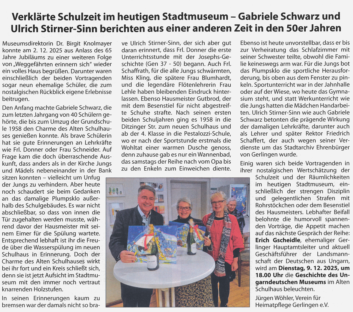 Gerlinger Anzeiger vom 19.12.2025